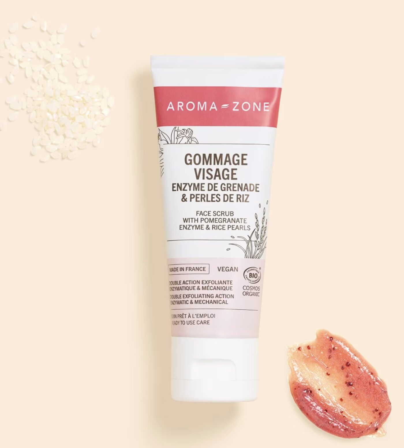 法國az石榴酵素與米珠去角質霜50g